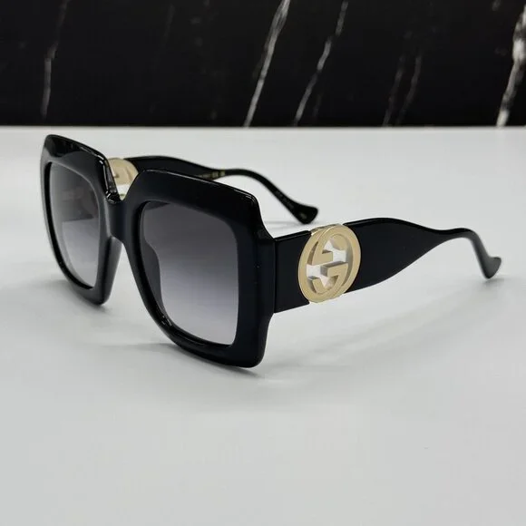 NEW GUCCI GG1022S 001 BLACK WOMEN SUNGLASSES - Picture 7 of 14